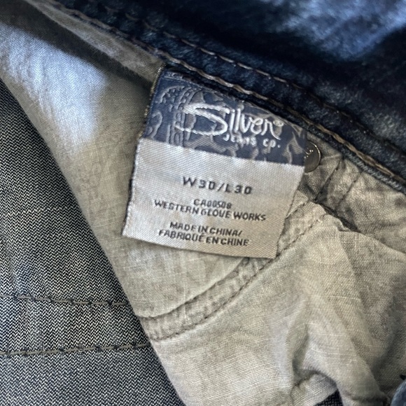 Silver Jeans Womens Suki Surplus Boot Low Rise Dark Wash Denim W 30 L 30 - Picture 3 of 8